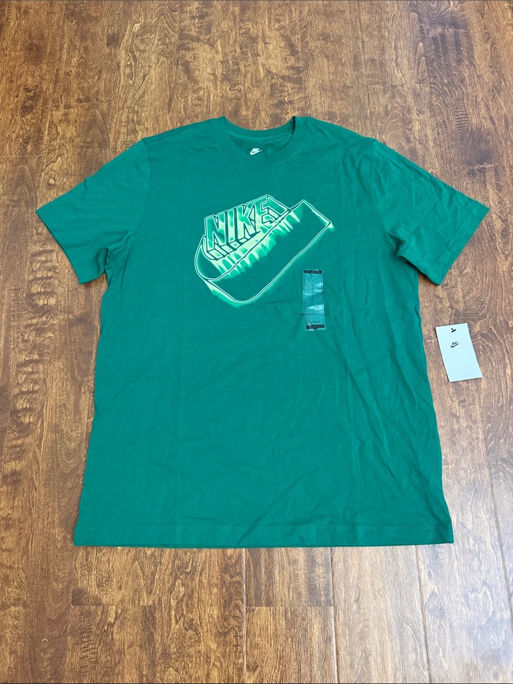 Nike Men’s Emerald Green Graphic Tee with Sneaker Logo
